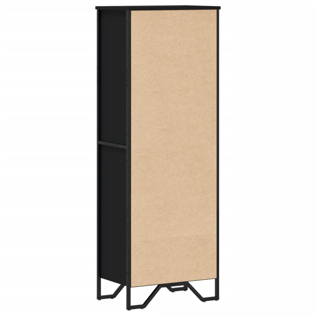 vidaXL Βιβλιοθήκη Μαύρη 50x31x137,5 εκ. από Επεξεργασμένο Ξύλο