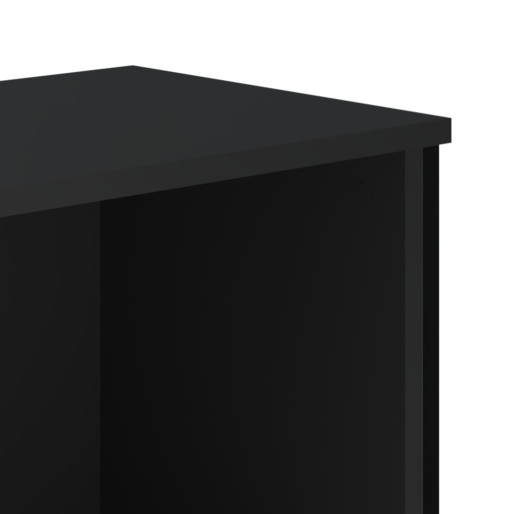 vidaXL Βιβλιοθήκη Μαύρη 50x31x137,5 εκ. από Επεξεργασμένο Ξύλο