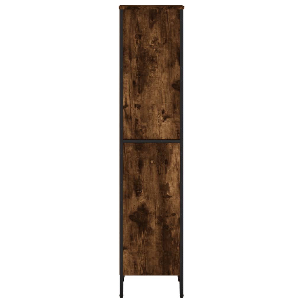 vidaXL Βιβλιοθήκη Καπνιστή Δρυς 50x31x137,5 εκ. από Επεξεργασμένο Ξύλο
