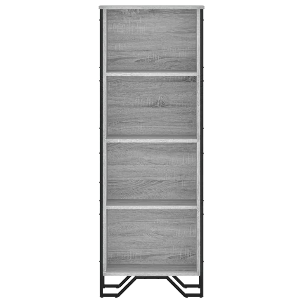 vidaXL Βιβλιοθήκη Γκρι Sonoma 50x31x137,5 εκ. από Επεξεργ. Ξύλο