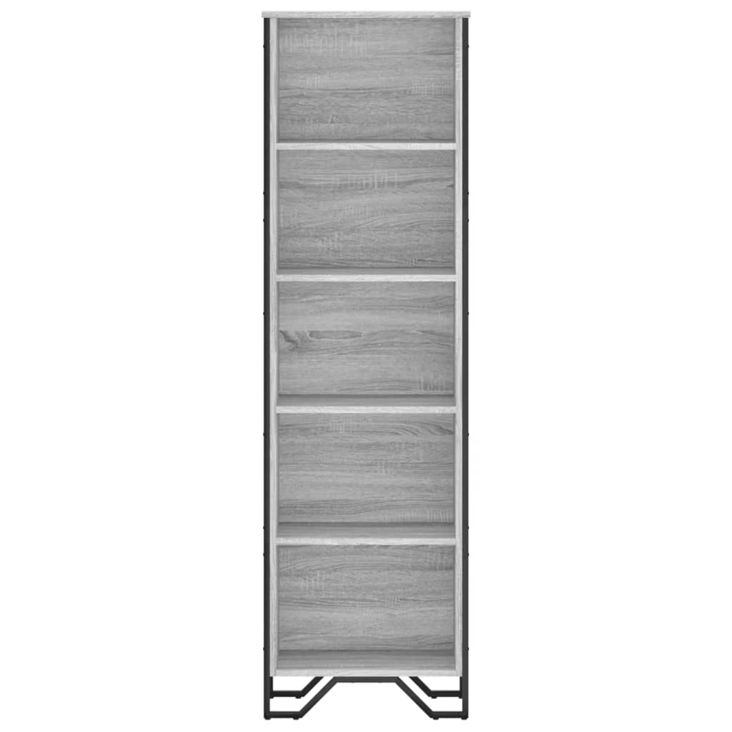 vidaXL Βιβλιοθήκη Γκρι Sonoma 50x31x169 εκ. από Επεξεργ. Ξύλο