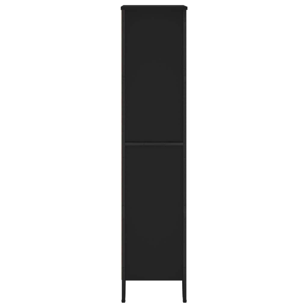 vidaXL Βιβλιοθήκη Μαύρη 80x31x137,5 εκ. από Επεξεργασμένο Ξύλο