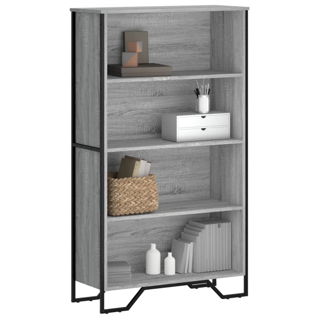 vidaXL Βιβλιοθήκη Γκρι Sonoma 80x31x137,5 εκ. από Επεξεργ. Ξύλο