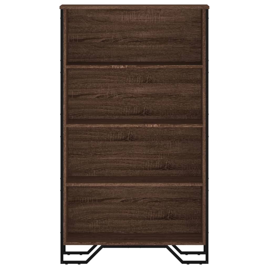 vidaXL Βιβλιοθήκη Καφέ Δρυς 80x31x137,5 εκ. από Επεξεργασμένο Ξύλο