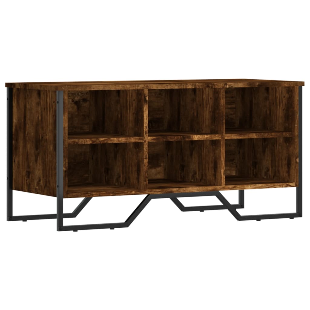 vidaXL Παπουτσοθήκη Καπνιστή Δρυς 90x38x45,5 εκ. από Επεξεργ. Ξύλο