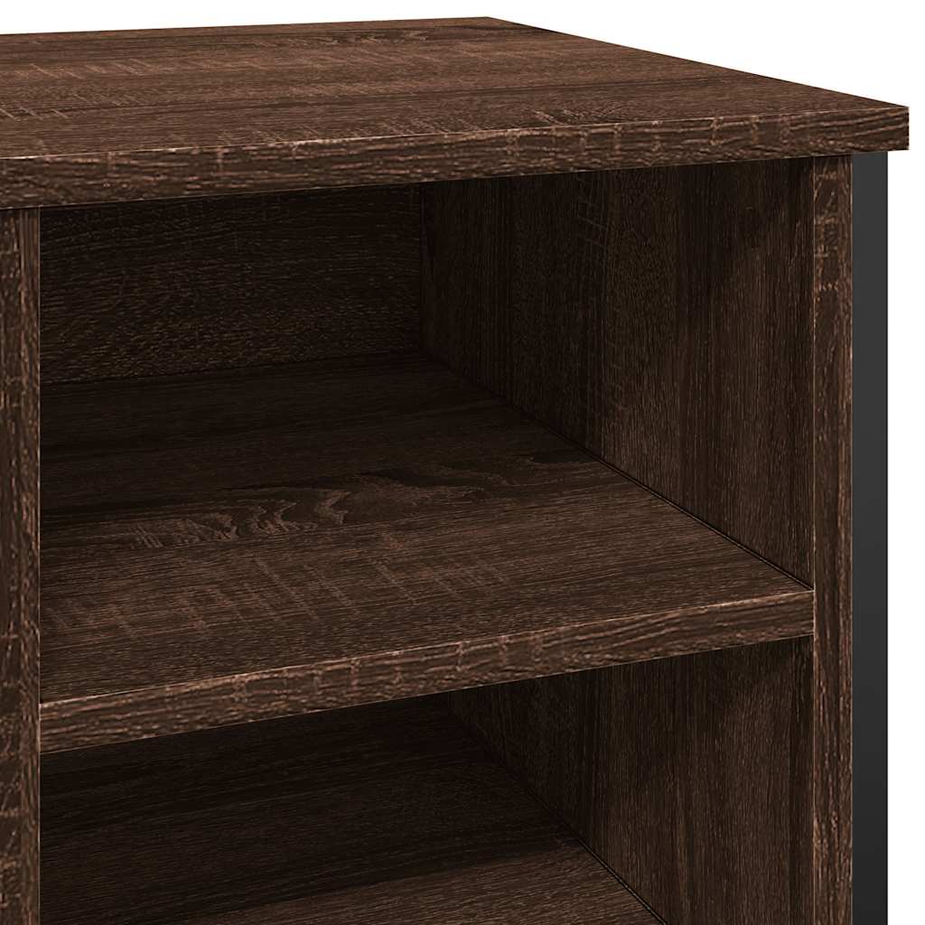 vidaXL Παπουτσοθήκη Καπνιστή Δρυς 90x38x61,5εκ. από Επεξεργασμένο Ξύλο