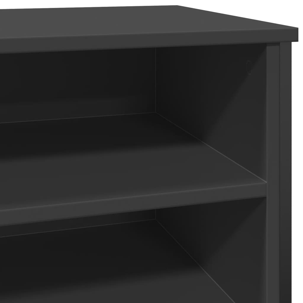 vidaXL Παπουτσοθήκη Μαύρη 80x38x78 εκ. από Επεξεργασμένο Ξύλο