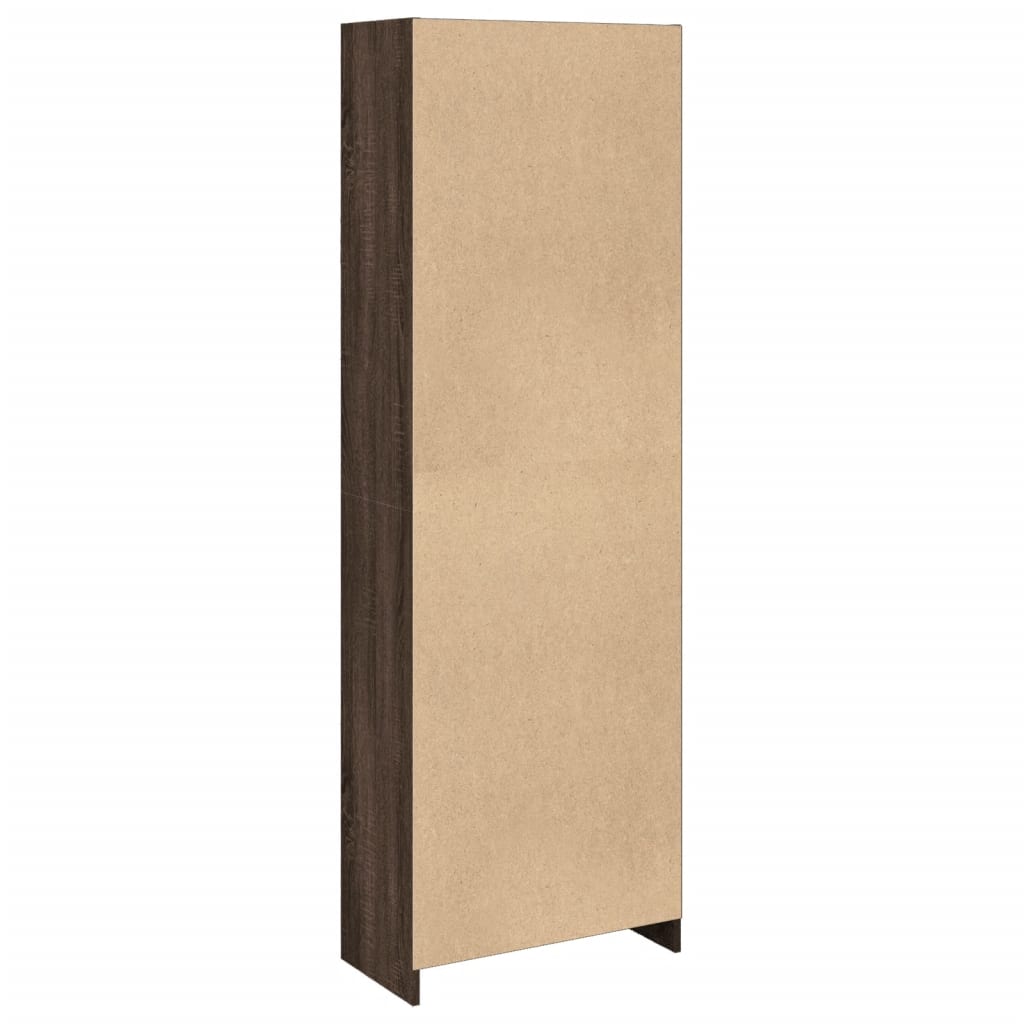 vidaXL Βιβλιοθήκη Καφέ Δρυς 57x28,5x174 εκ. από Επεξεργασμένο Ξύλο