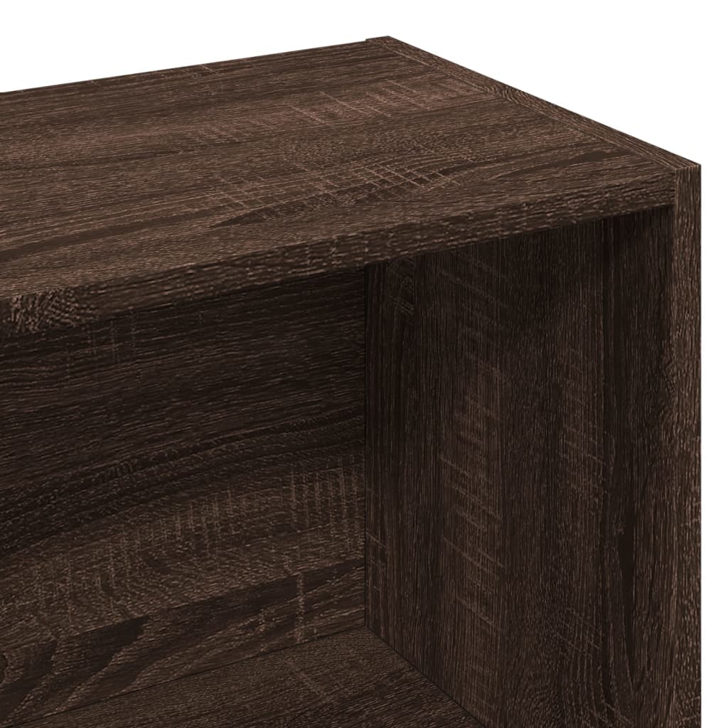 vidaXL Βιβλιοθήκη Καφέ Δρυς 57x28,5x174 εκ. από Επεξεργασμένο Ξύλο