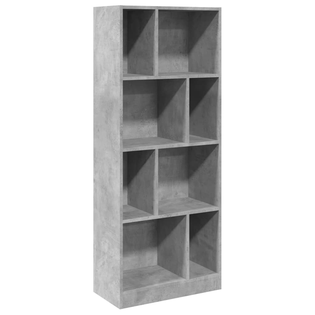 vidaXL Βιβλιοθήκη Γκρι Σκυροδέματος 57x28,5x141 εκ. Επεξεργ. Ξύλο