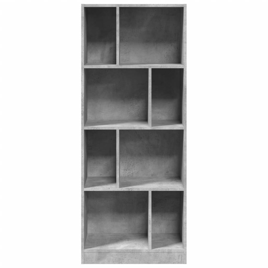 vidaXL Βιβλιοθήκη Γκρι Σκυροδέματος 57x28,5x141 εκ. Επεξεργ. Ξύλο