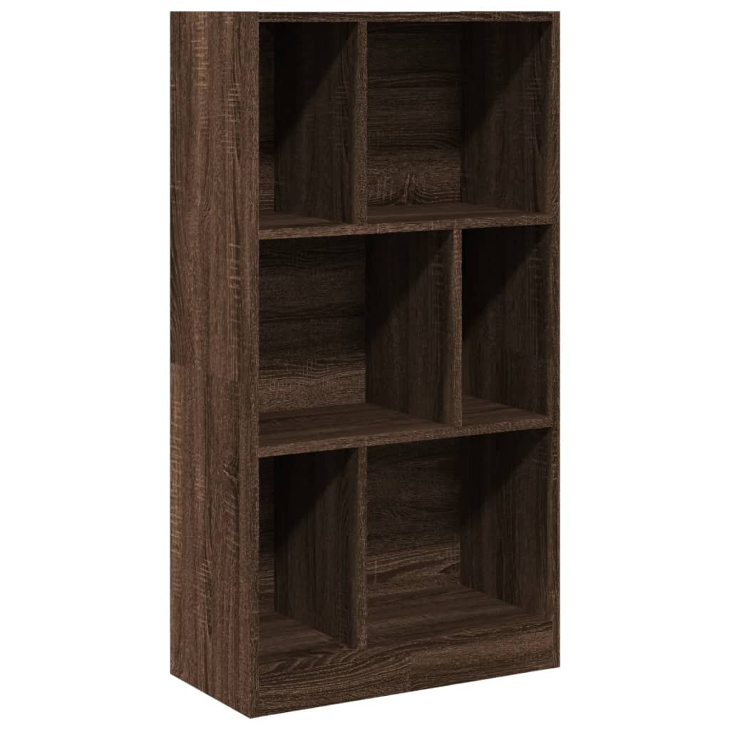 vidaXL Βιβλιοθήκη Καφέ Δρυς 57x28,5x107,5 εκ. από Επεξεργασμένο Ξύλο