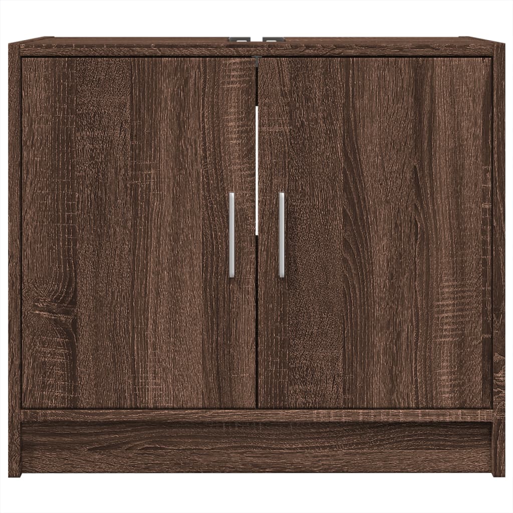vidaXL Ντουλάπι Νιπτήρα Καφέ δρυς 63x29x55 εκ. Επεξεργασμένο Ξύλο