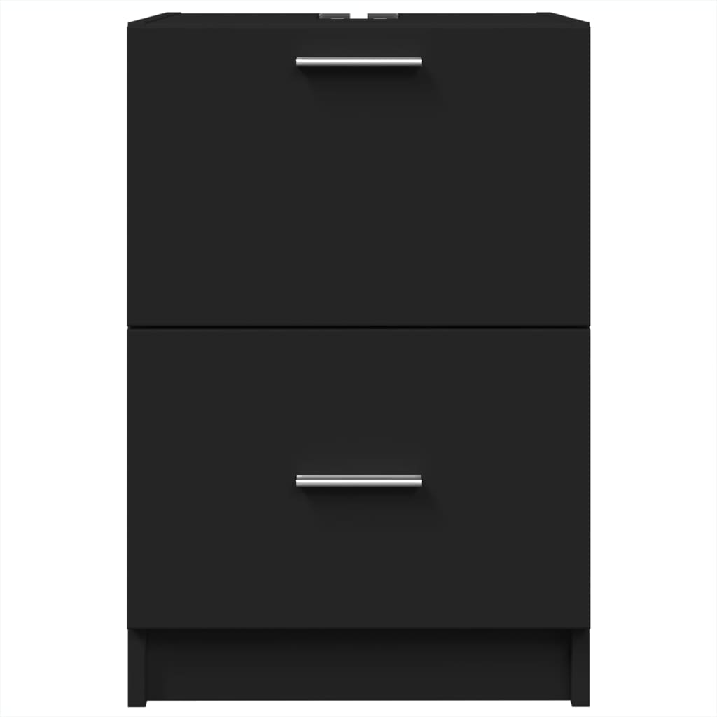 vidaXL Ντουλάπι Νιπτήρα Μαύρο 40x37x59 εκ. Επεξεργασμένο Ξύλο