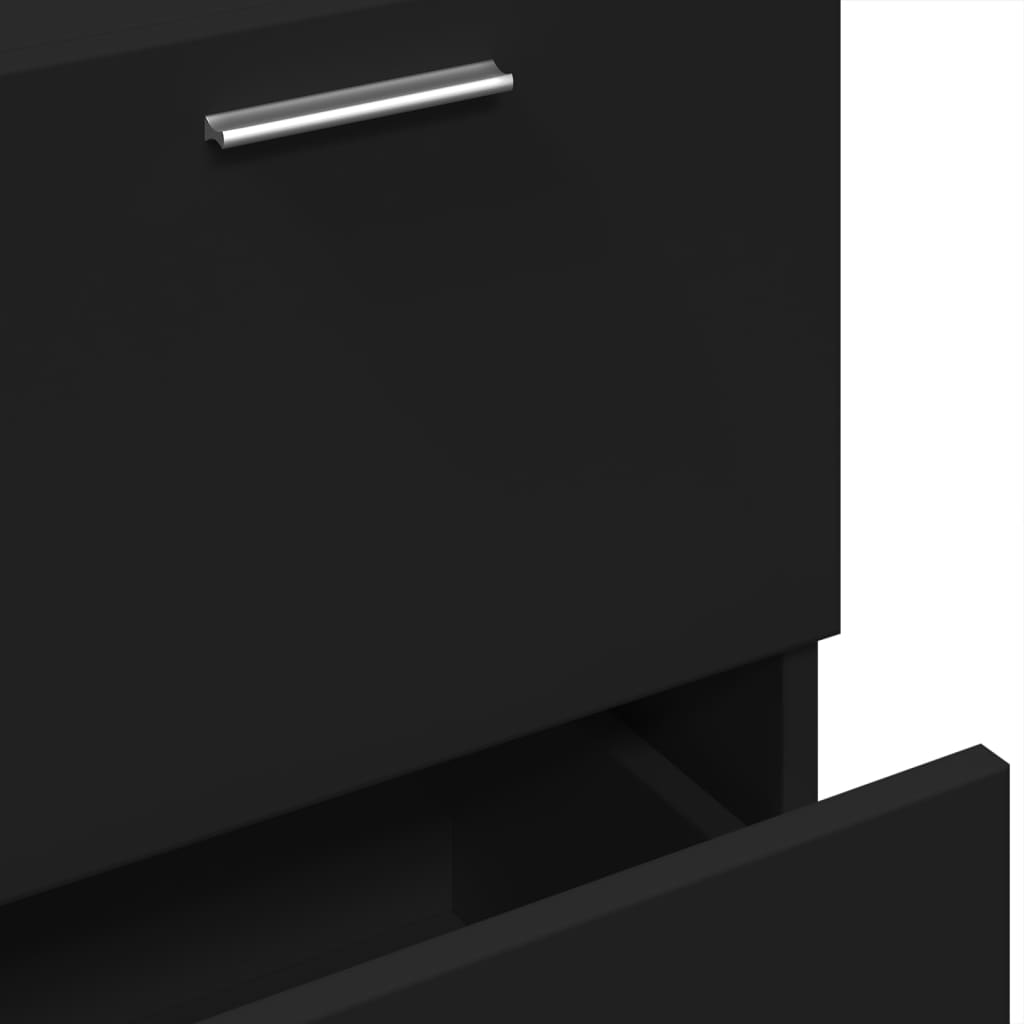 vidaXL Ντουλάπι Νιπτήρα Μαύρο 40x37x59 εκ. Επεξεργασμένο Ξύλο