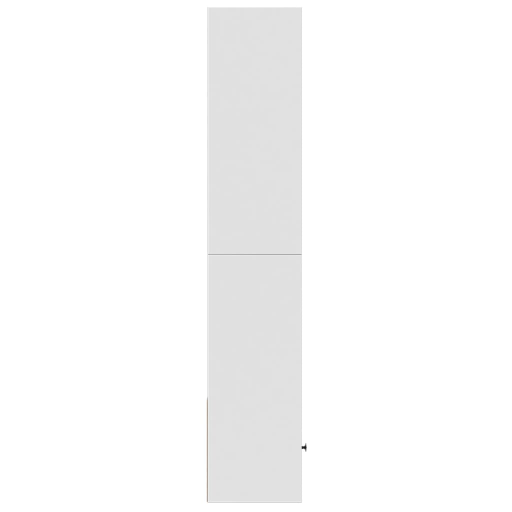 vidaXL Βιβλιοθήκη Λευκή 40x36x189 εκ. από Επεξεργασμένο Ξύλο