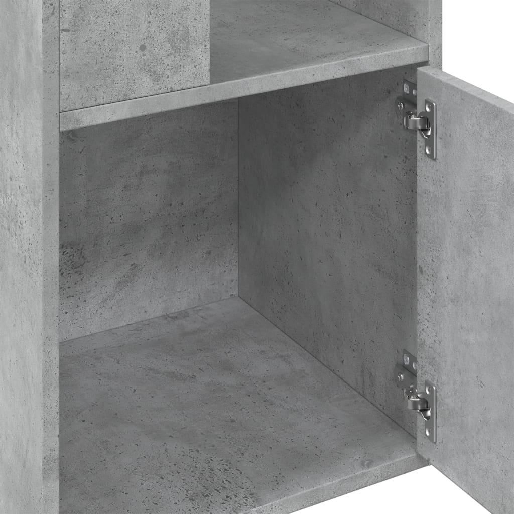 vidaXL Βιβλιοθήκη Γκρι Σκυροδέματος 40x36x189 εκ. Επεξεργ. Ξύλο