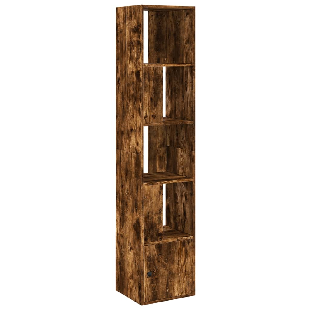vidaXL Βιβλιοθήκη Καπνιστή Δρυς 40x36x189 εκ. από Επεξεργασμένο Ξύλο