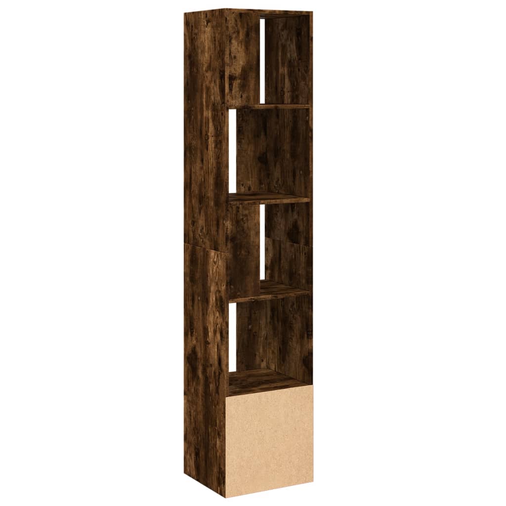 vidaXL Βιβλιοθήκη Καπνιστή Δρυς 40x36x189 εκ. από Επεξεργασμένο Ξύλο