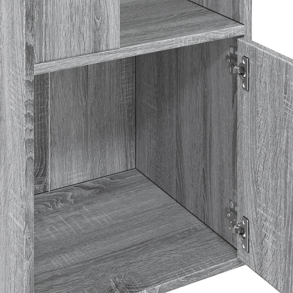 vidaXL Βιβλιοθήκη Γκρι Sonoma 40x36x189 εκ. από Επεξεργ. Ξύλο