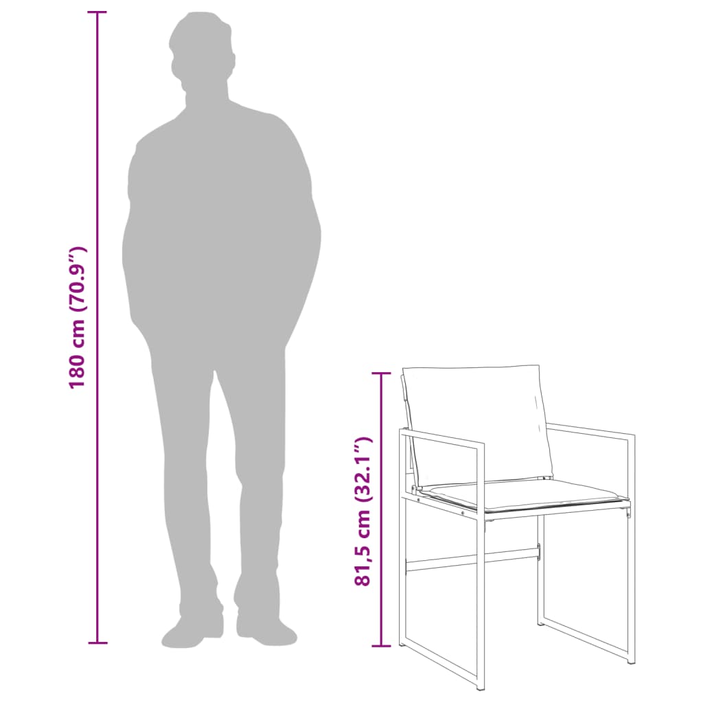 vidaXL Σετ Τραπεζαρίας Κήπου 5 τεμ. Λευκός από Textilene με Μαξιλάρια