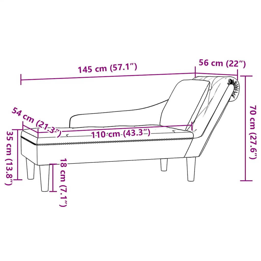 vidaXL Ανάκλιντρο Σκούρο Πράσινη Υφασμάτινο Μαξιλάρι Συνθετικό Δέρμα
