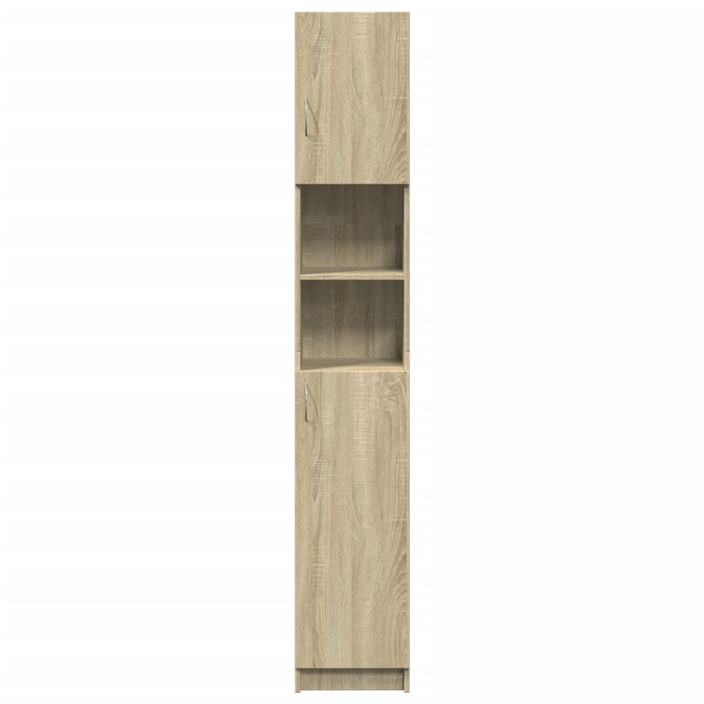 vidaXL Στήλη Μπάνιου Sonoma Δρυς 32 x 25,5 x 190εκ. Επεξεργασμένο Ξύλο
