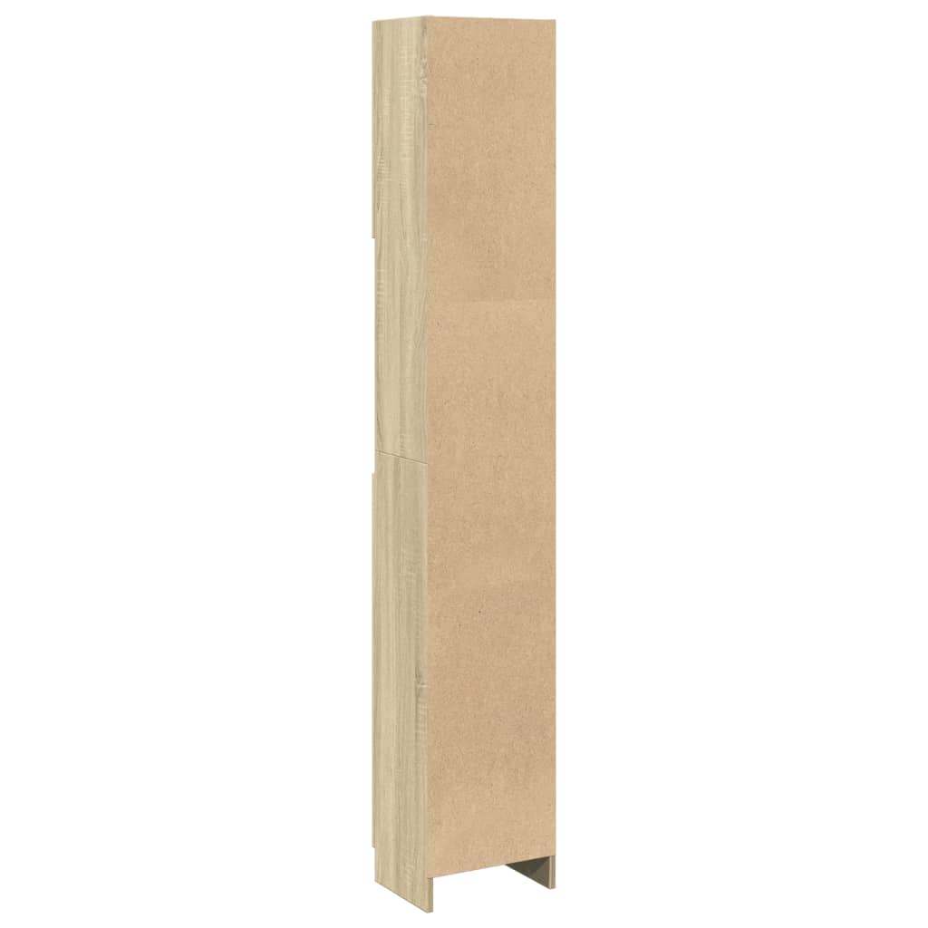 vidaXL Στήλη Μπάνιου Sonoma Δρυς 32 x 25,5 x 190εκ. Επεξεργασμένο Ξύλο