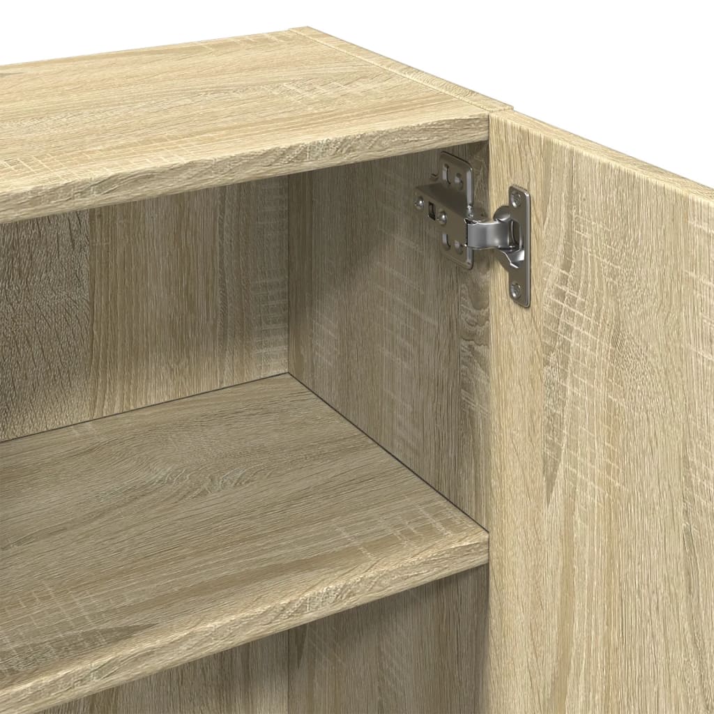 vidaXL Στήλη Μπάνιου Sonoma Δρυς 32 x 25,5 x 190εκ. Επεξεργασμένο Ξύλο