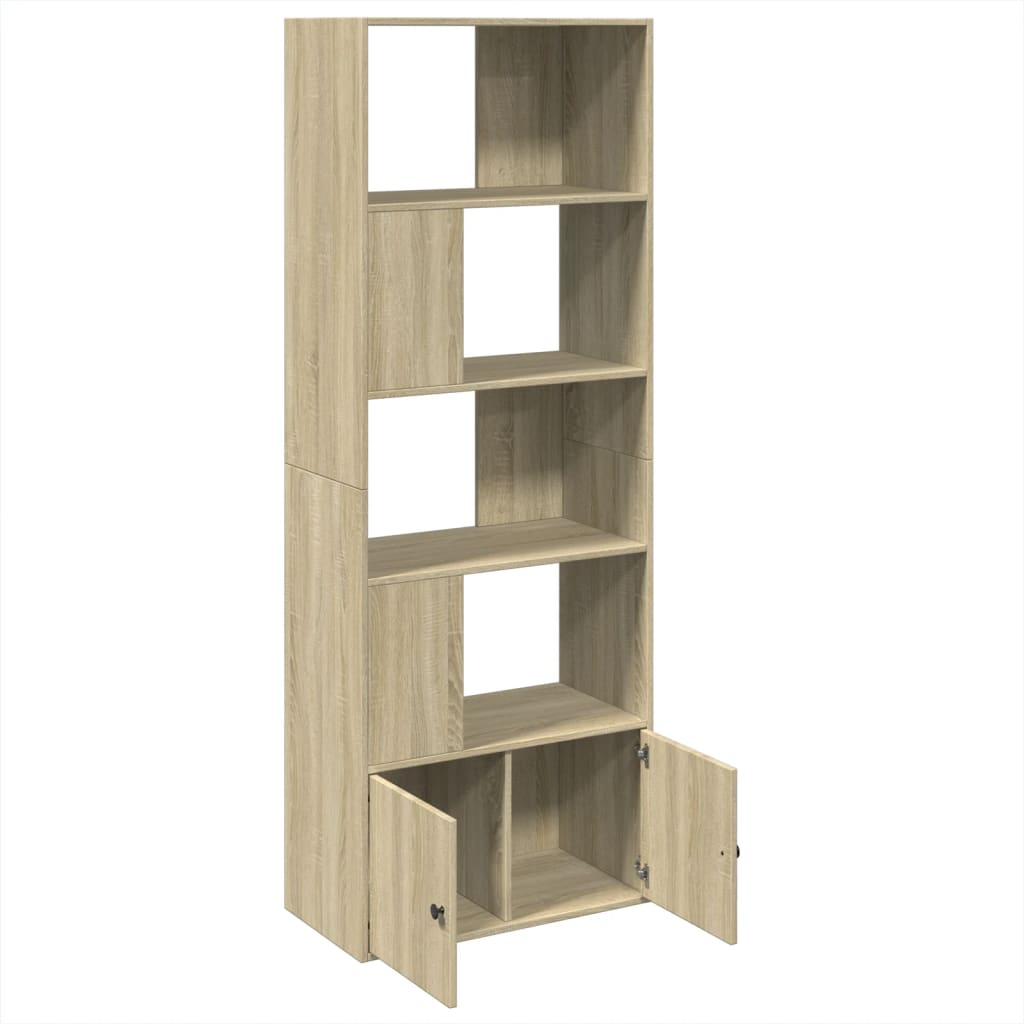 vidaXL Βιβλιοθήκη Sonoma Δρυς 70x36x189 εκ. από Επεξεργασμένο Ξύλο