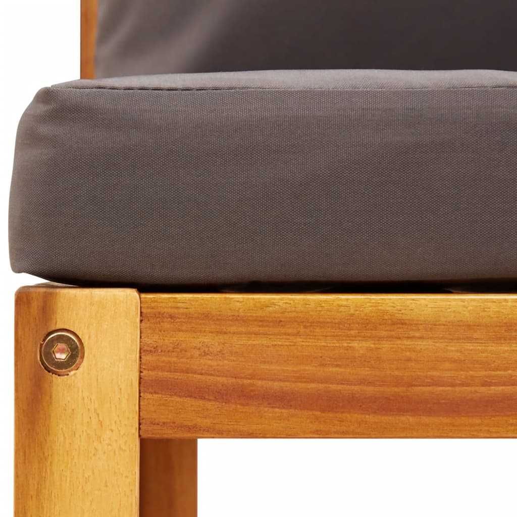 vidaXL Σετ Καναπέδων Κήπου 6 Τεμαχίων με Μαξιλάρια από Ξύλο Ακακίας και Ρατάν