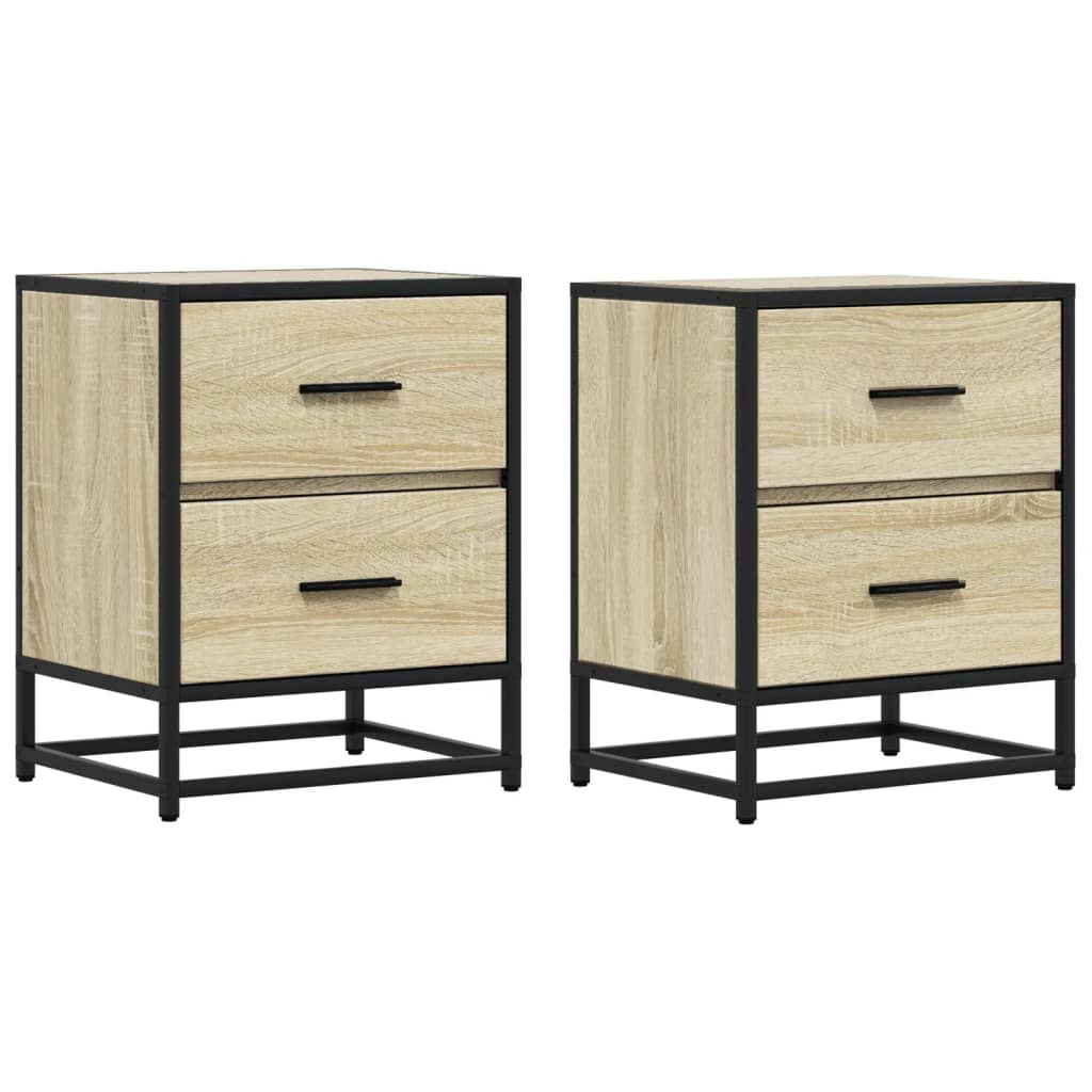 vidaXL Κομοδίνα 2 τεμ. Sonoma Δρυς 40x31x50 εκ. από Επεξεργασμένο Ξύλο