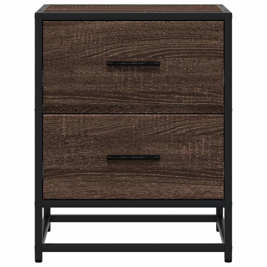 vidaXL Κομοδίνα Καφέ Δρυς 40x31x50 εκ. από Επεξεργασμένο Ξύλο