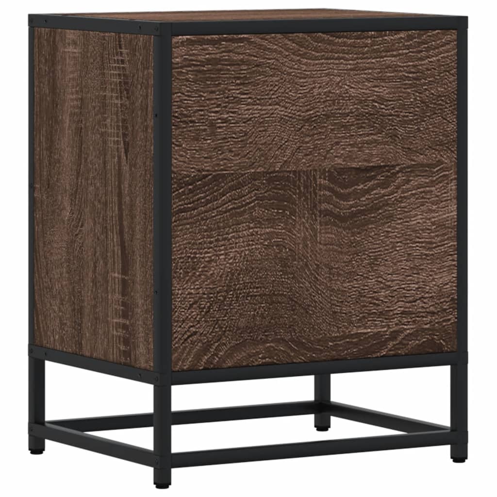 vidaXL Κομοδίνα Καφέ Δρυς 40x31x50 εκ. από Επεξεργασμένο Ξύλο