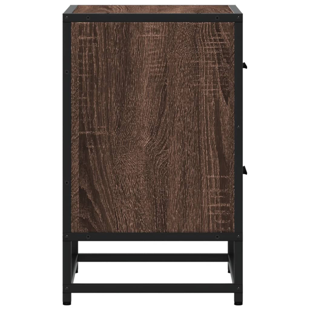 vidaXL Κομοδίνα 2 τεμ. Καφέ Δρυς 40x31x50 εκ. από Επεξεργασμένο Ξύλο