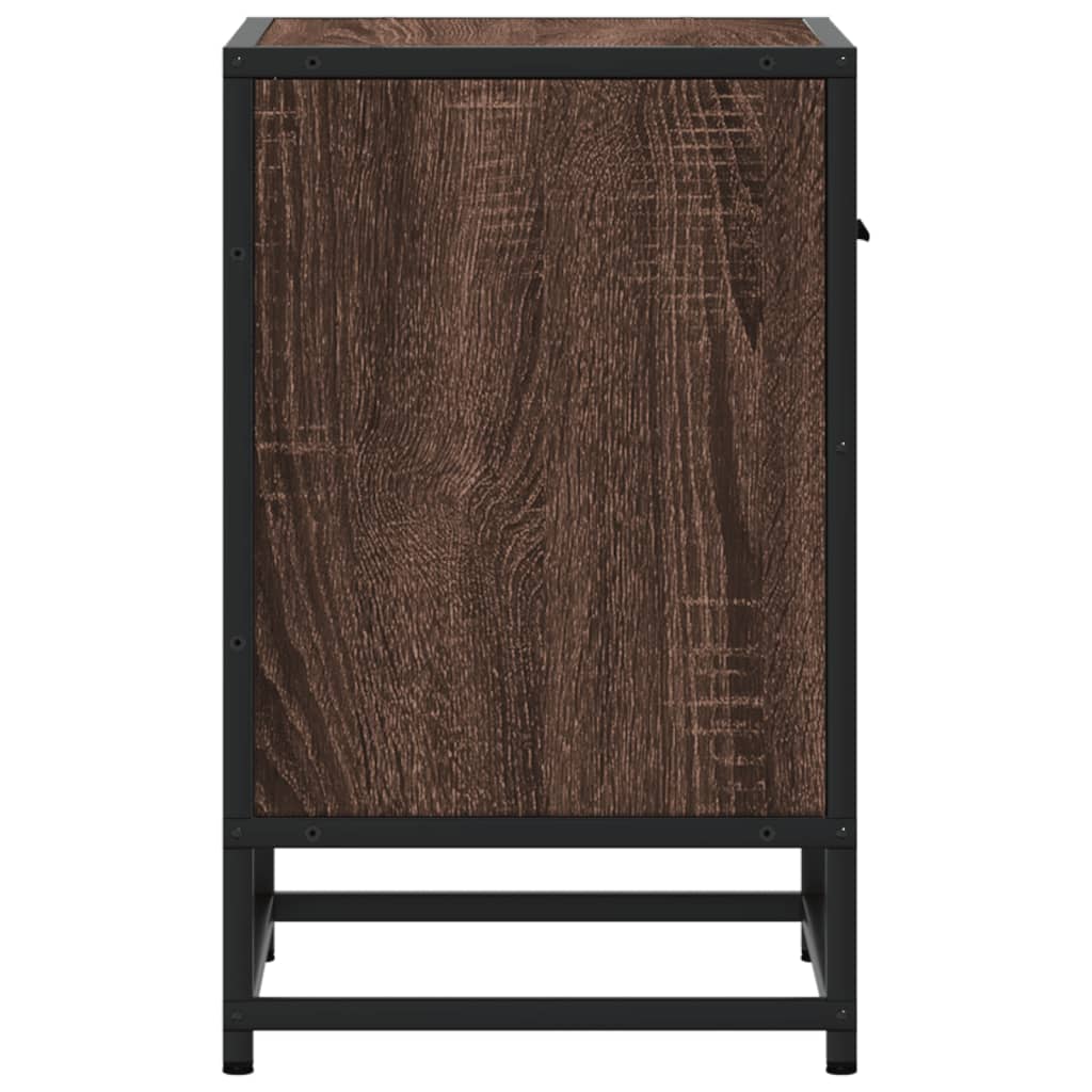 vidaXL Κομοδίνα Καφέ Δρυς 40x31x50 εκ. από Επεξεργασμένο Ξύλο