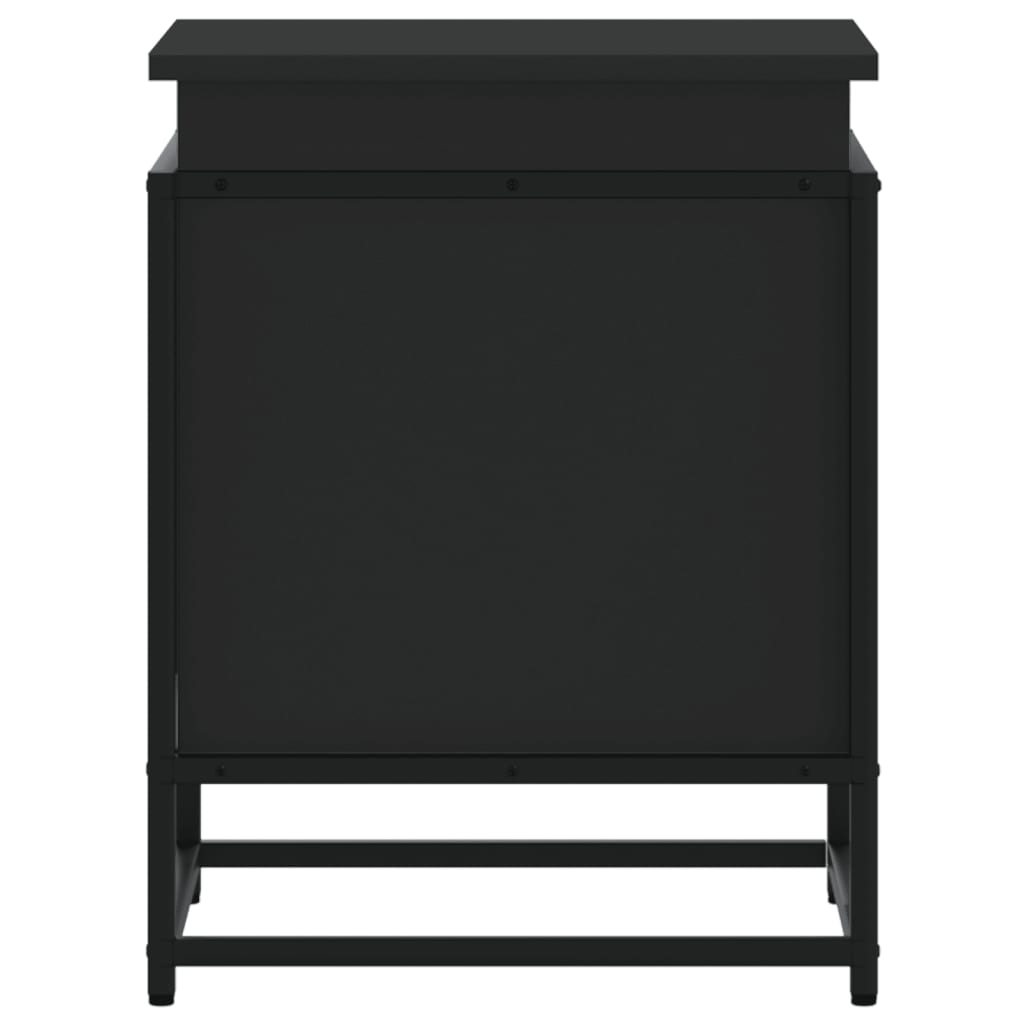 vidaXL Κουτί Αποθήκευσης με Καπάκι Μαύρο 40x40x51,5 εκ. Επεξ. Ξύλο