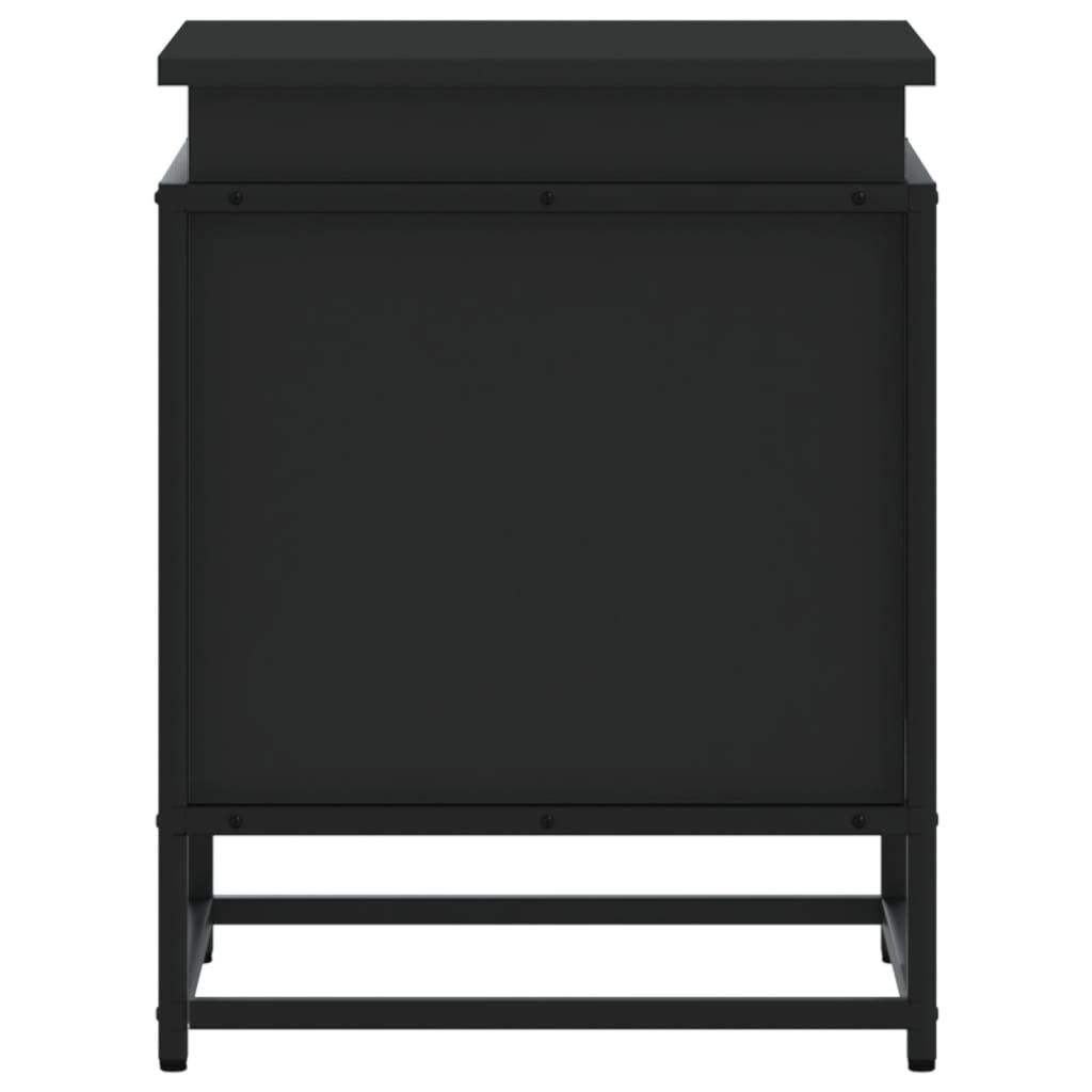vidaXL Κουτί Αποθήκευσης με Καπάκι Μαύρο 40x40x51,5 εκ. Επεξ. Ξύλο