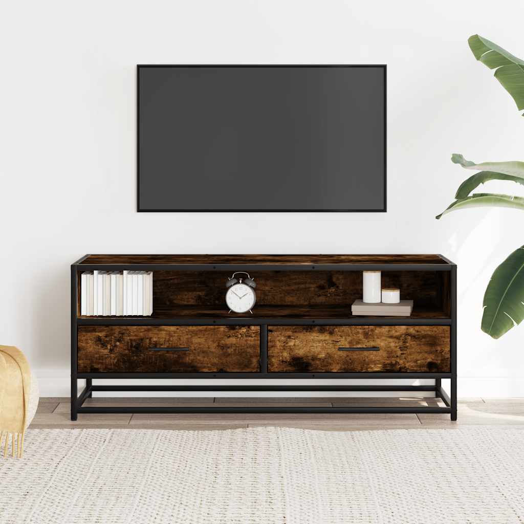 ντουλάπι τηλεόρασης vidaXL Καπνιστή δρυς 100x34,5x40 cm