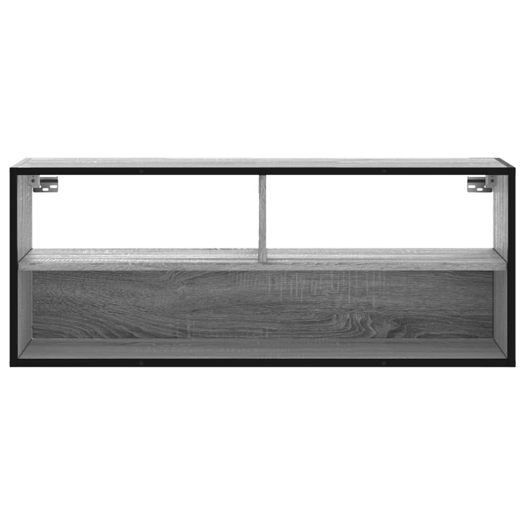 vidaXL Έπιπλο Τηλεόρασης Γκρι Sonoma 100x31x39,5 εκ. Επεξ.Ξύλο/Μέταλλο