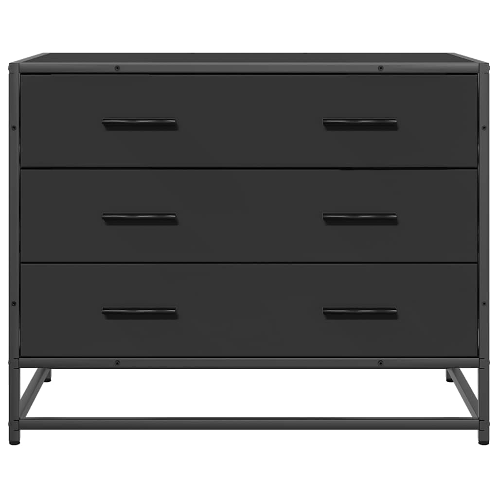 ντουλάπι συρταριών vidaXL Μαύρο 70x41x56 cm Κατασκευασμένο ξύλο