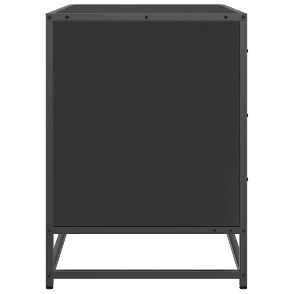 ντουλάπι συρταριών vidaXL Μαύρο 70x41x56 cm Κατασκευασμένο ξύλο