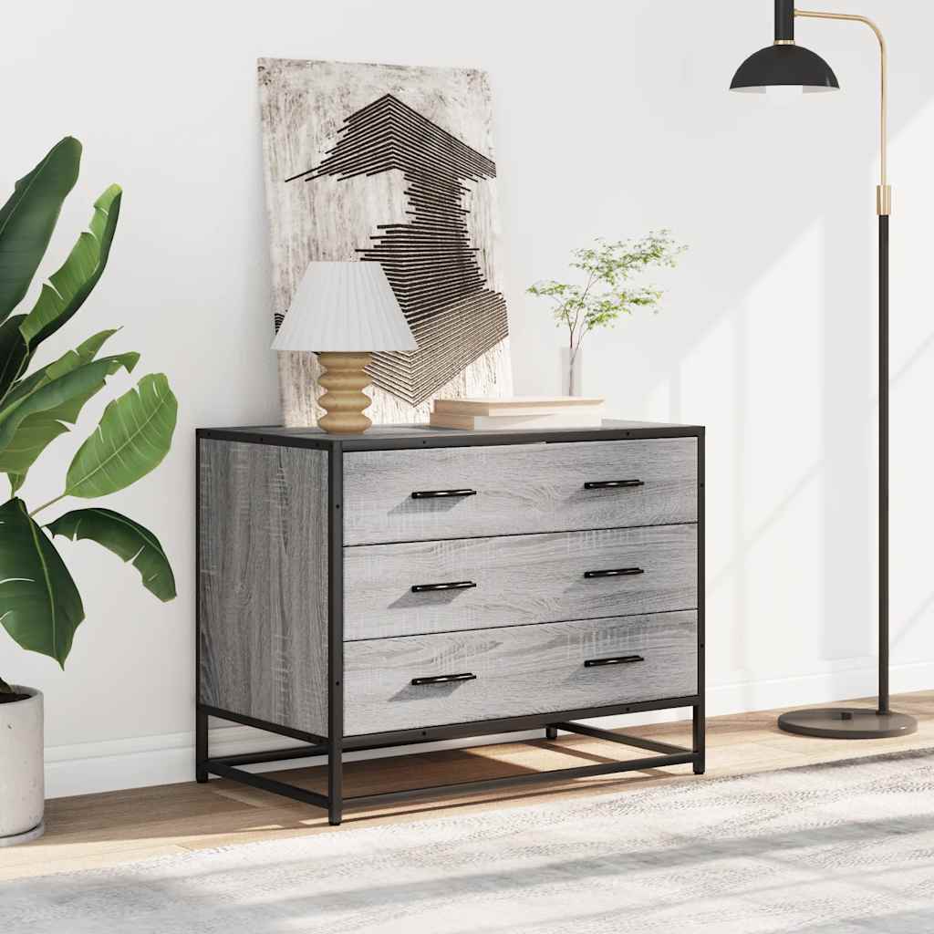 vidaXL Ντουλάπι συρταριών Γκρι Sonoma 70x41x56 cm Ξύλινη κατασκευή