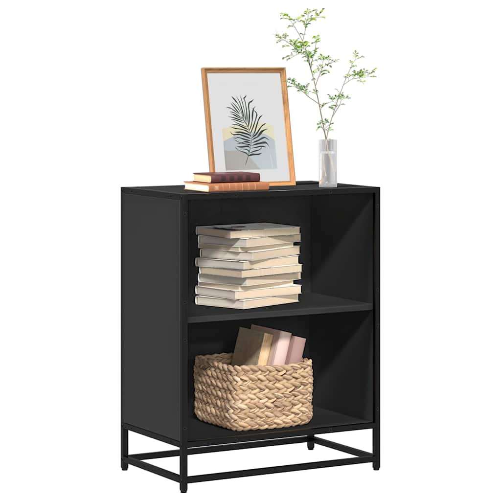 ντουλάπι βιβλίων vidaXL Μαύρο 60x35x76 cm Κατασκευασμένο ξύλο