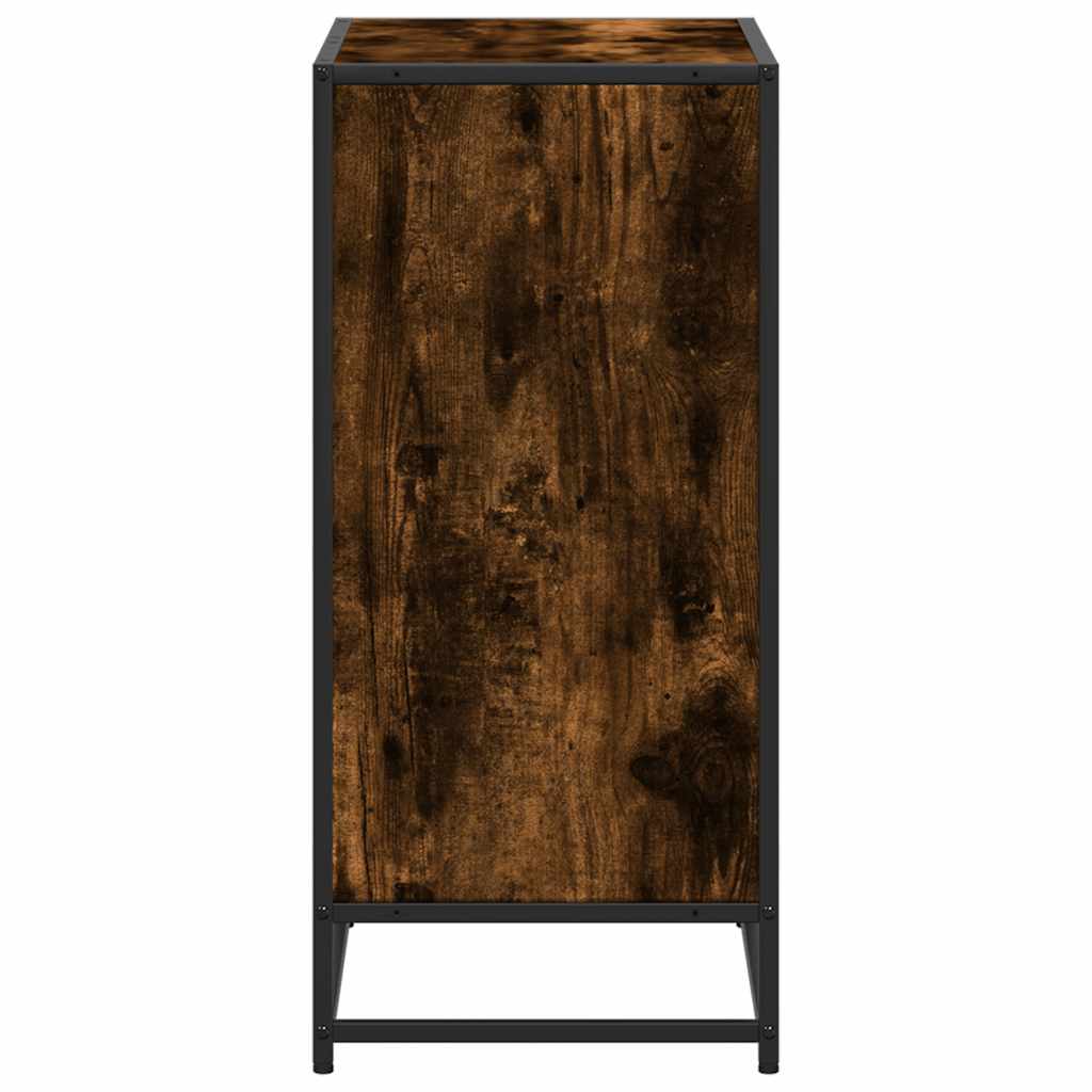 vidaXL Ντουλάπι βιβλίων καπνιστή δρυς 60x35x76 cm Κατασκευασμένο ξύλο