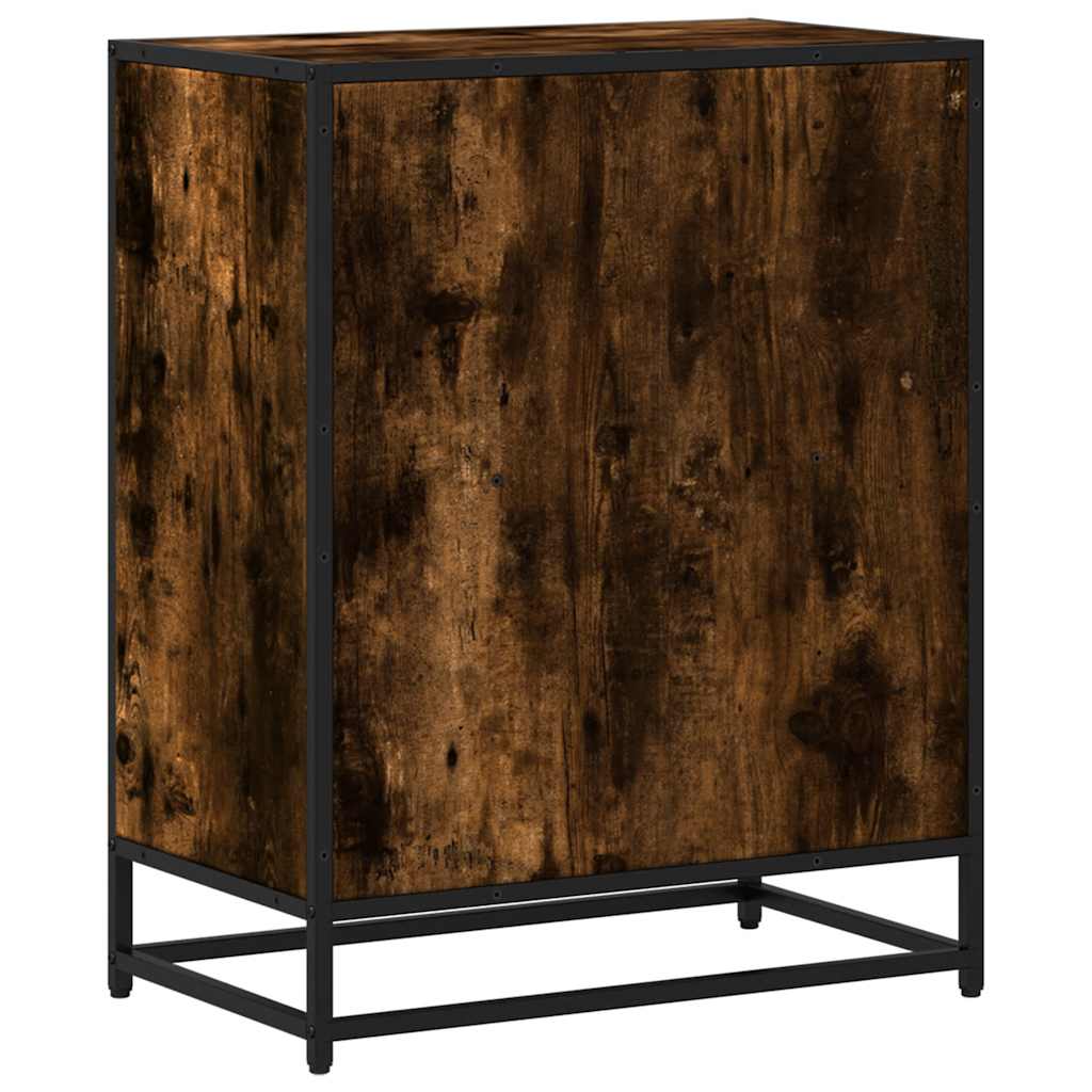 vidaXL Ντουλάπι βιβλίων καπνιστή δρυς 60x35x76 cm Κατασκευασμένο ξύλο