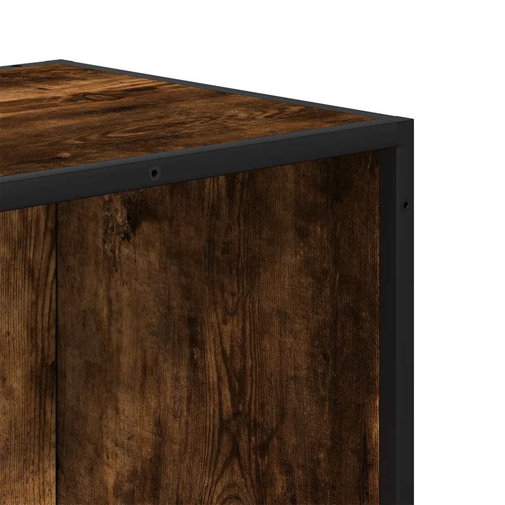 vidaXL Ντουλάπι βιβλίων καπνιστή δρυς 60x35x76 cm Κατασκευασμένο ξύλο