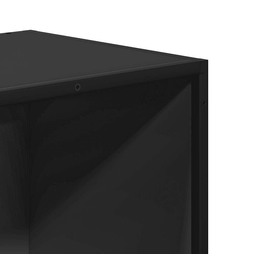 ντουλάπι βιβλίων vidaXL Μαύρο 40x35x107,5 cm Κατασκευασμένο ξύλο