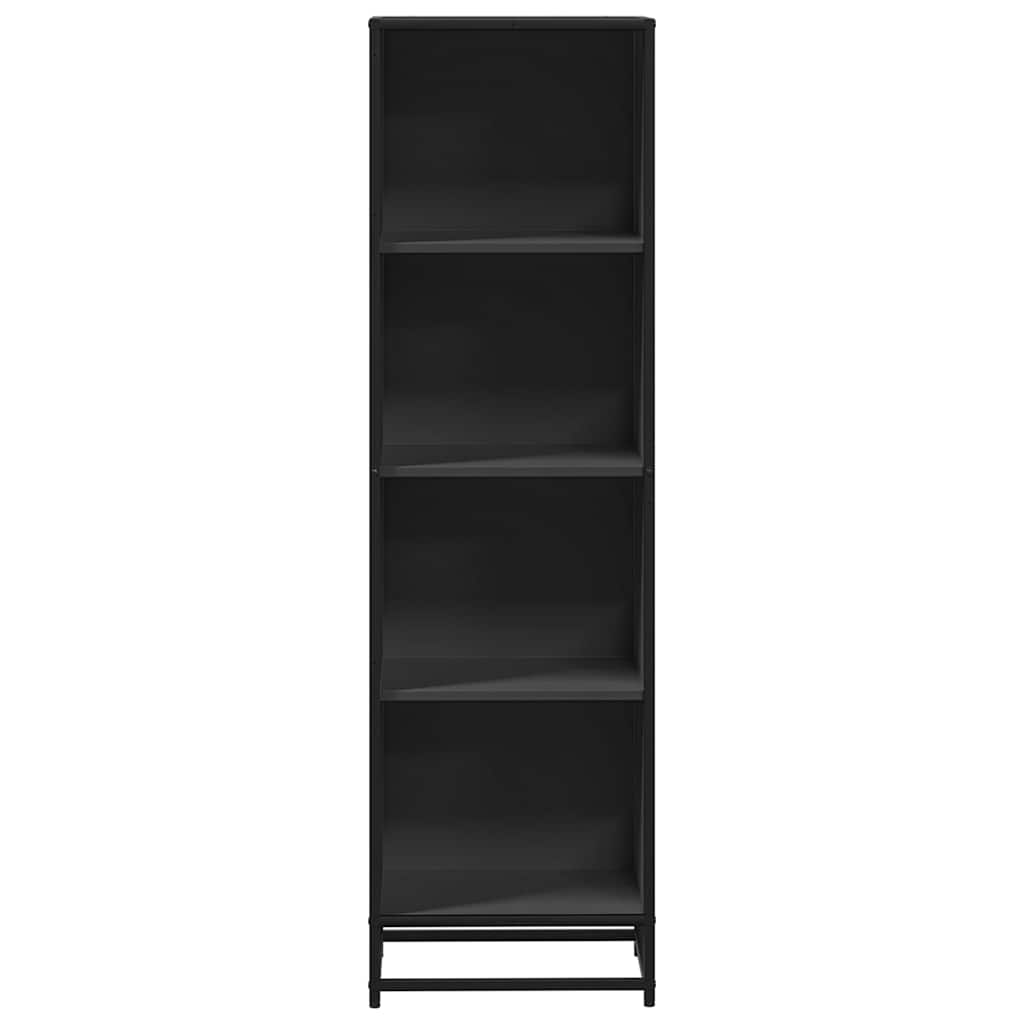 vidaXL Βιβλιοθήκη με 5 Ράφια Μαύρη 40x35x139 εκ. Επεξεργασμένο Ξύλο