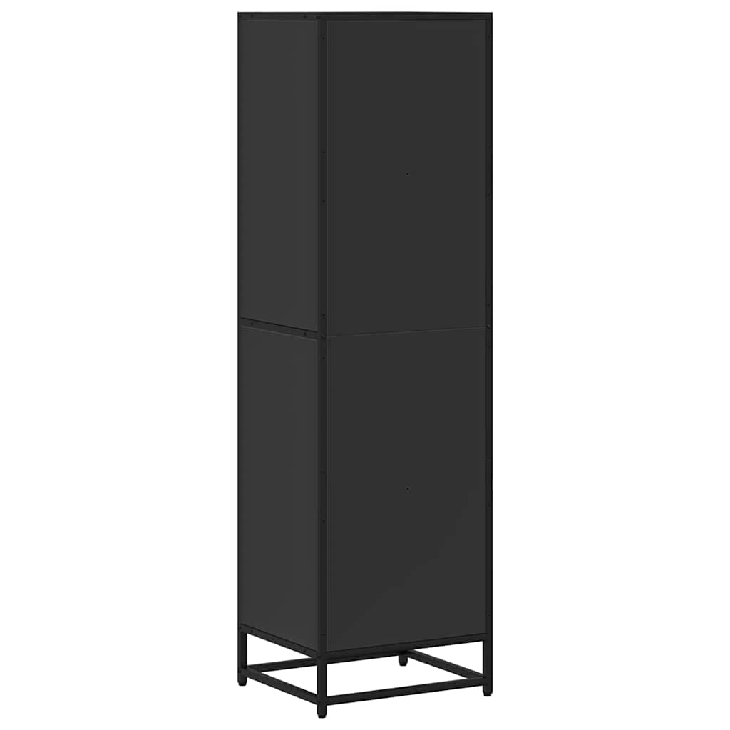 vidaXL Βιβλιοθήκη με 5 Ράφια Μαύρη 40x35x139 εκ. Επεξεργασμένο Ξύλο